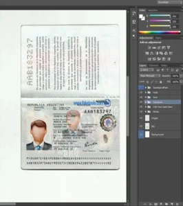 Argentina passport Template PSD | High-Quality & Editable