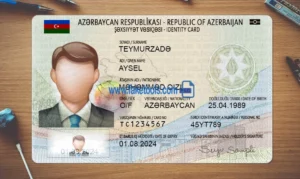 Azerbaijan ID Card Template PSD | High-Quality & Editable