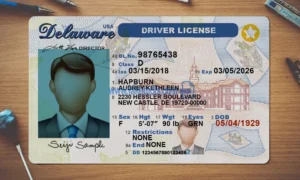 Delaware Drivers License template PSD | High-Quality & Editable