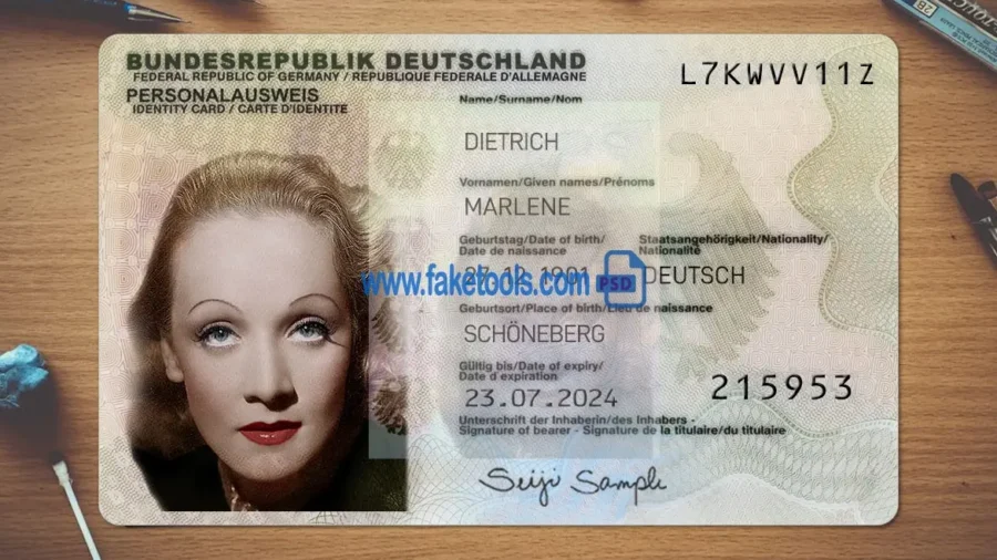 Germany ID Card Psd Template V1 & V2