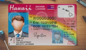 Hawaii Drivers License template PSD | High-Quality & Editable