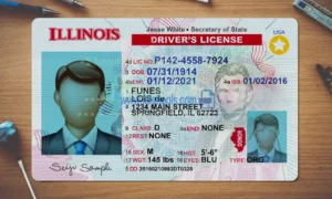 Illinois Drivers License template PSD | High-Quality & Editable