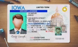 Iowa Drivers License template PSD | High-Quality & Editable