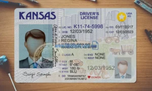 Kansas Drivers License template PSD | High-Quality & Editable