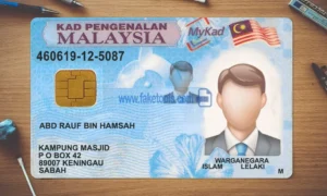 Malaysia ID Card Template PSD | High-Quality & Editable