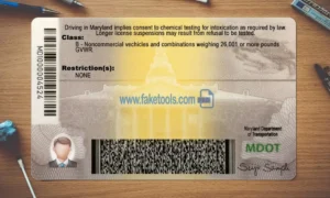 Maryland Drivers License template PSD | High-Quality & Editable