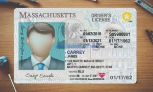Massachusetts Drivers License template PSD | High-Quality & Editable
