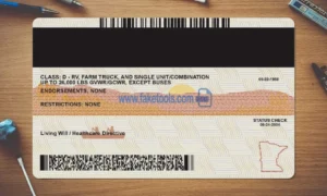 Minnesota Drivers License template PSD | High-Quality & Editable