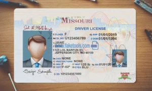 Missouri Drivers License template PSD | High-Quality & Editable