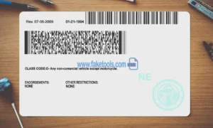 Nebraska Drivers License template PSD | High-Quality & Editable