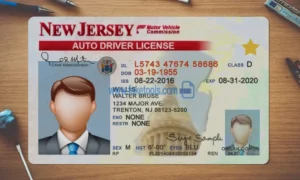 New Jersey Drivers License template PSD | High-Quality & Editable
