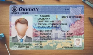 Oregon Drivers License template PSD | High-Quality & Editable