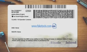 Rhode Island Drivers License template PSD | High-Quality & Editable