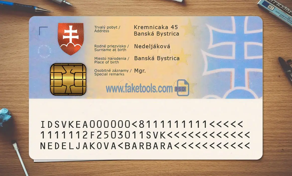Slovakia ID Card Template Psd - Image 3