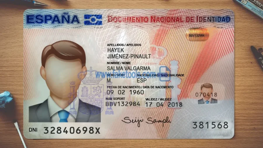 Spain ID Card Template Psd V1 & V2