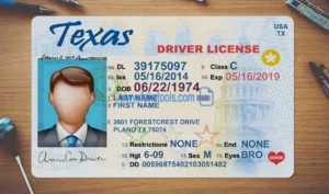 Texas Drivers License template PSD | High-Quality & Editable