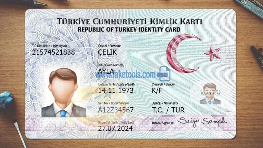 Turkey ID Card Psd Template