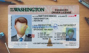 Washington Drivers License template PSD | High-Quality & Editable