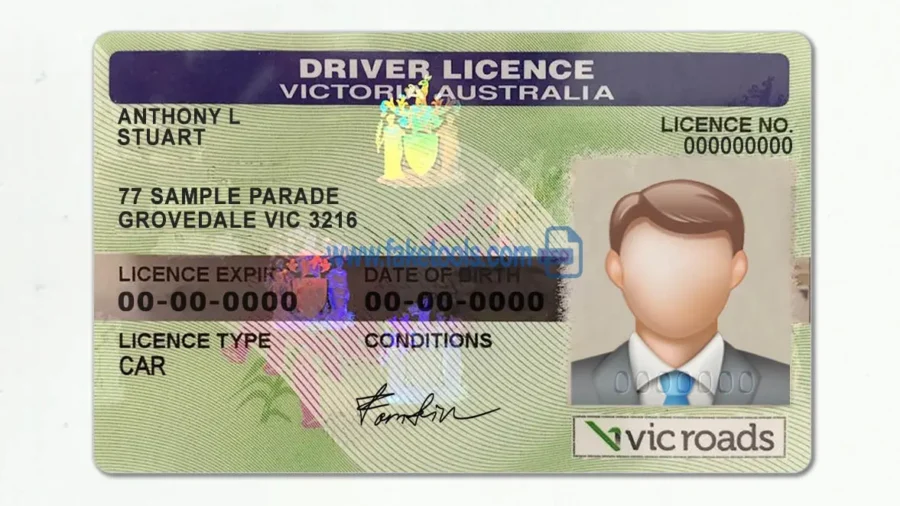 Australia Drivers License template PSD