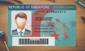 Singapore Drivers License template PSD | High-Quality & Editable