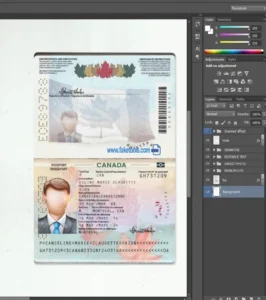 Canada passport Template PSD | High-Quality & Editable