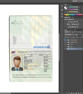 Cyprus passport Template PSD | High-Quality & Editable