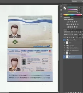 Finland passport Template PSD | High-Quality & Editable