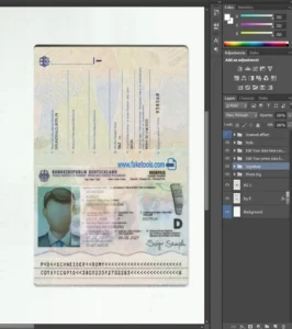 Germany passport Template PSD | High-Quality & Editable