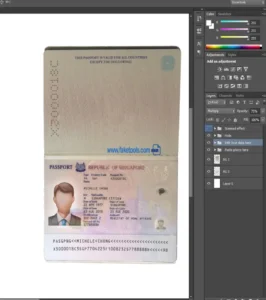 Singapore passport Template PSD | High-Quality & Editable
