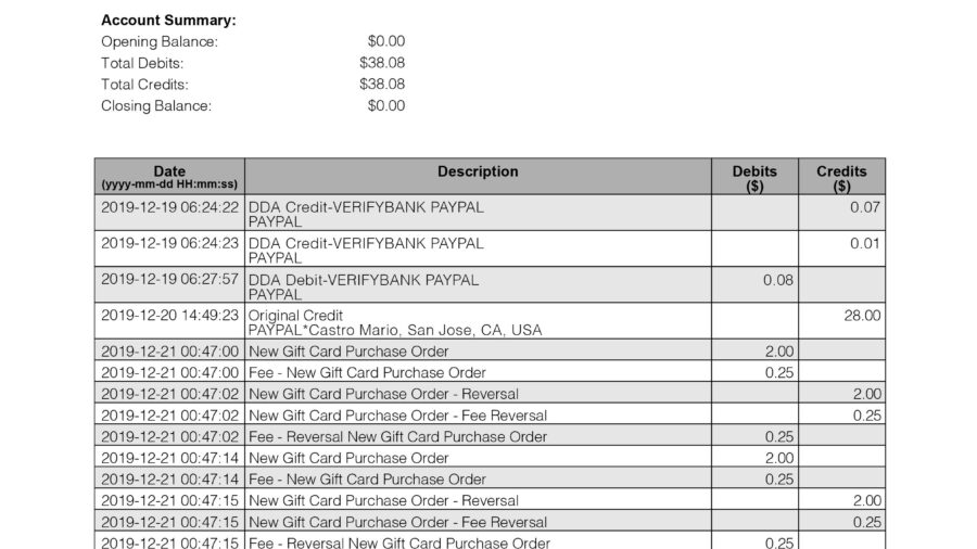 Movo Cash Statement template psd
