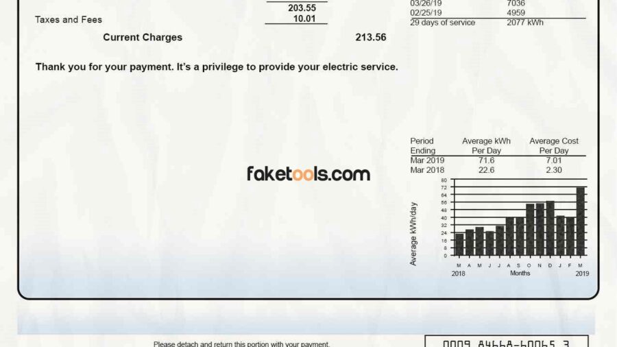 oregon utility bill template psd | oregon proof of address template psd