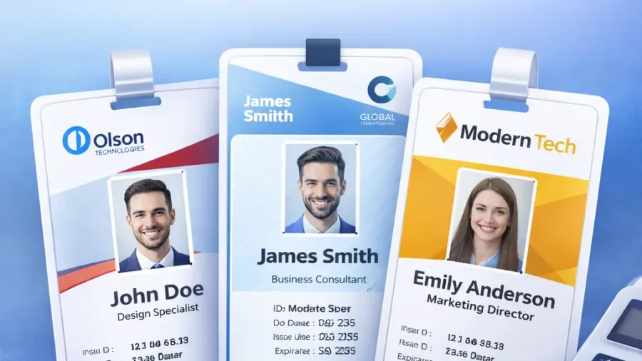 Id card psd template