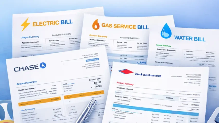 Utility bill psd template